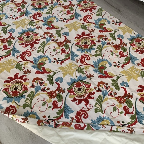 Set‎ of 4 Floral Patterned blackout curtains classic traditional red blue green - Picture 8 of 17